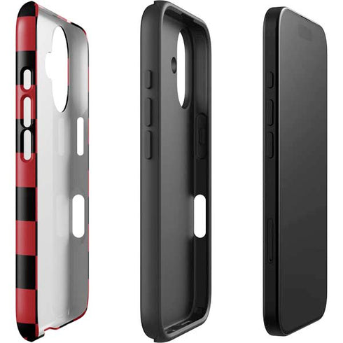 Red and Black Checkerboard iPhone 16 Plus Impact Case